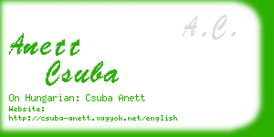 anett csuba business card